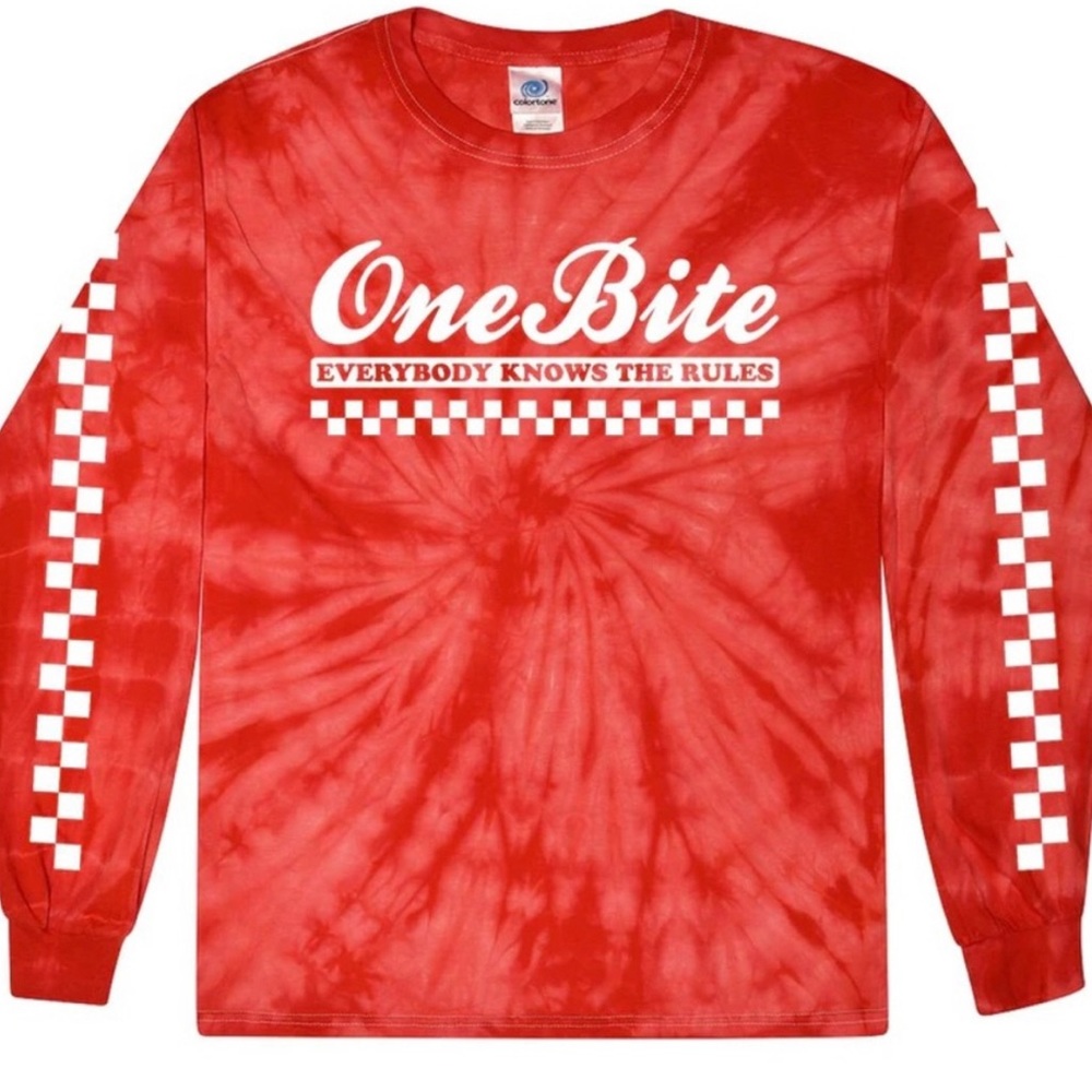 Red Barstool Sports One Bite Long Sleeve, small